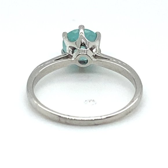 Paraiba Tourmaline 1.52ct Solid 14K White Gold Ring - Picture 6 of 7
